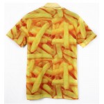 Yellow French Fries Short Sleeves Mens T-Shirt